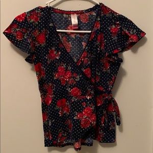 Floral V-Neck